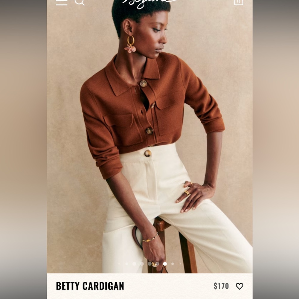Sezane Cobalt Betty Cardigan sz xxxl, US14 - Picture 9 of 9